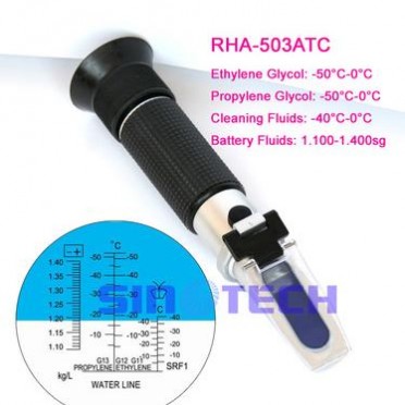 供應手持冰點儀RHA-503ATC 便攜式汽車防凍液電池液乙二醇折射儀