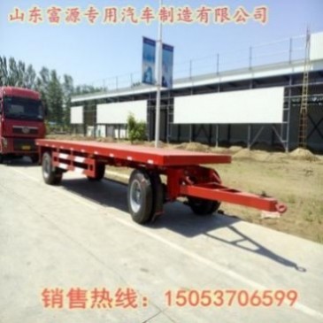 專業定制 重型貨物裝運平板拖車 15噸**平板拖掛車 工廠內箱式全掛平板車-糧食**全掛車
