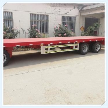 掛車報價 全掛平板車量身定制 廠區周轉平板拖掛車