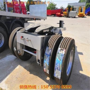 沙漠胎農用掛車 全掛式牽引平板運輸車 轉盤式拖車價格 11米偏翻全掛車那家做的好