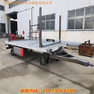 出口平板拖掛車 廂式全掛車 廠家7噸雙軸八輪平板拖車價格