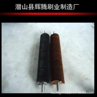 【專業生產】 鋼絲/銅絲去毛刺毛刷輥 纏繞式毛刷輥 帶軸磚機毛刷